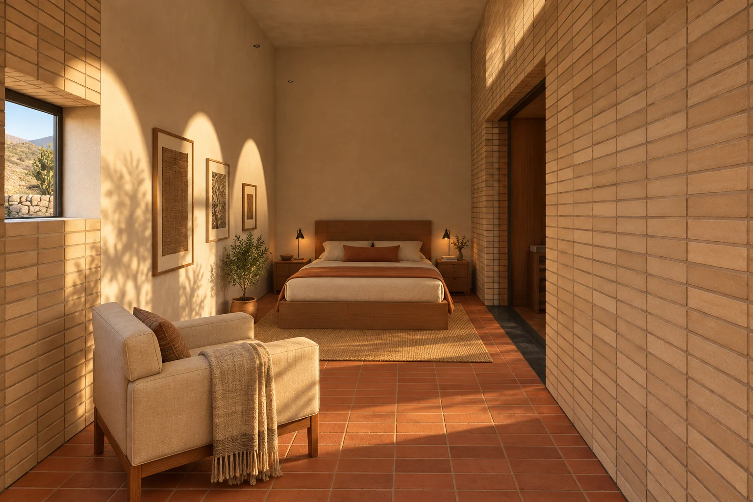 Chambre principale — Maison creusée