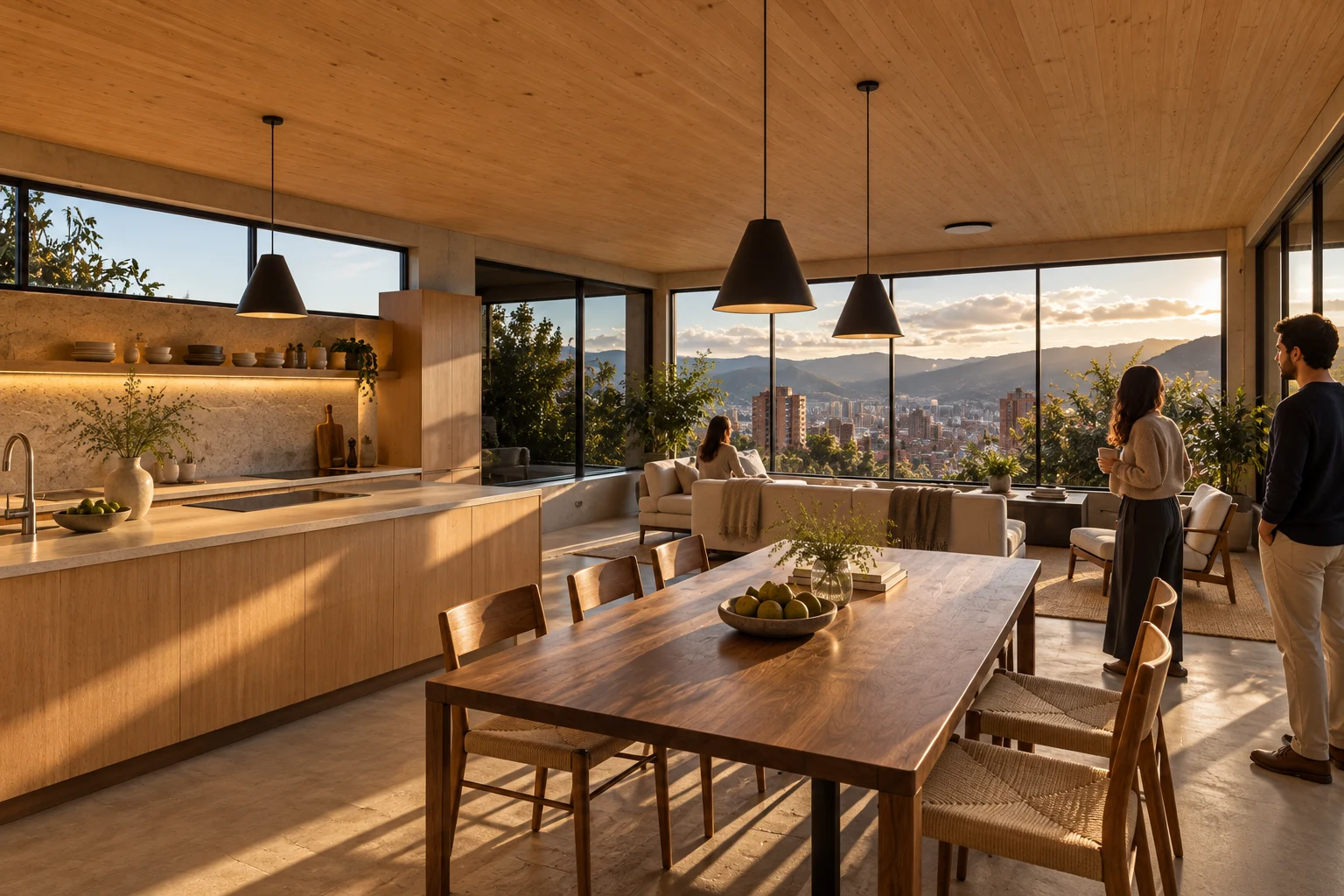 Cocina-comedor — Casa ladera