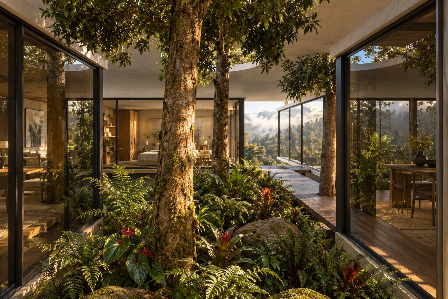 Fern court — Cloud-forest house