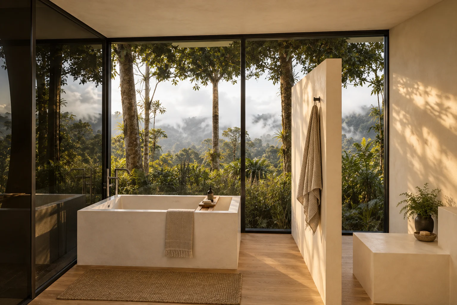 Garden bath — Cloud-forest house