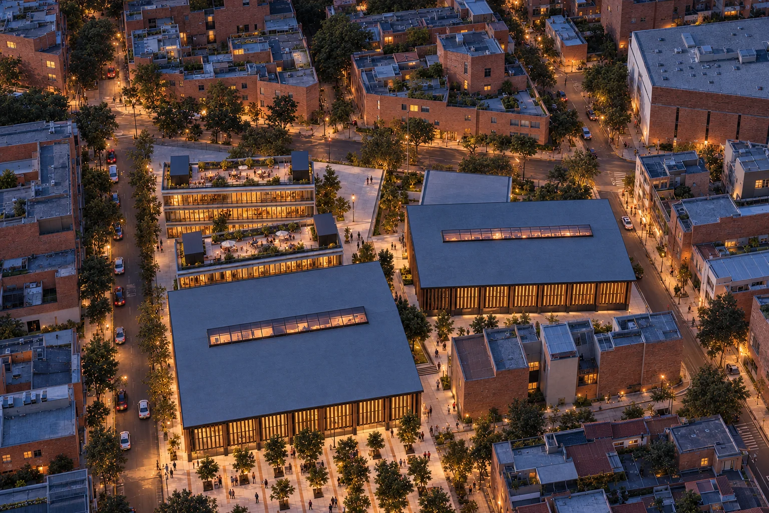 The whole at blue hour — Foro Bogotá
