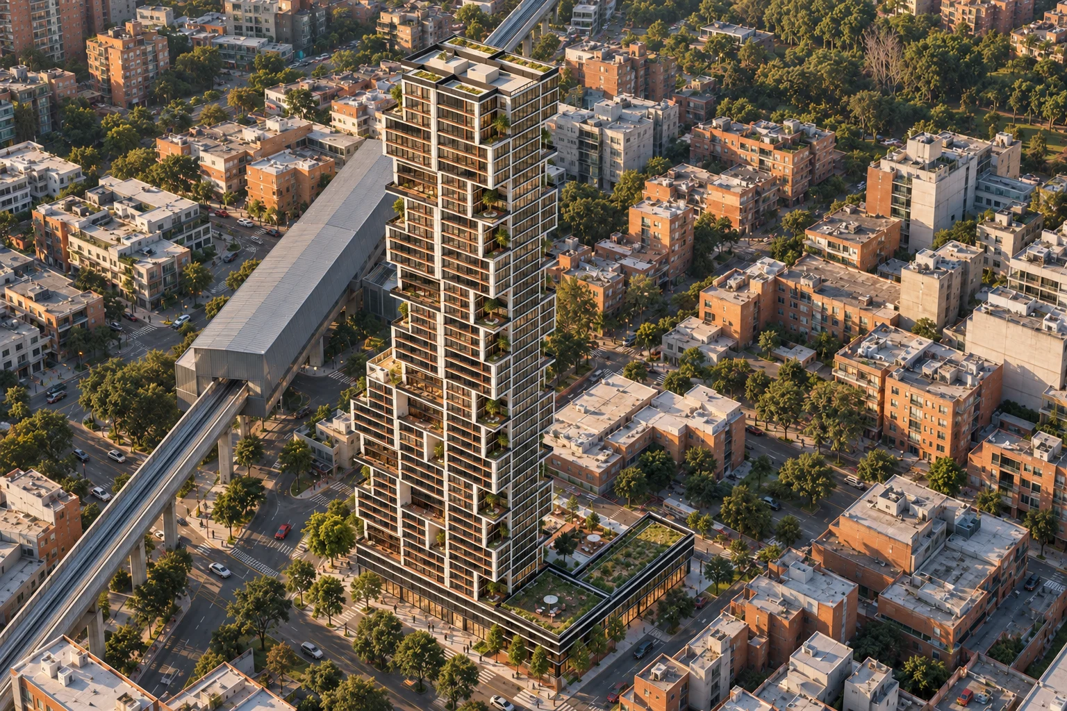 Axonometric of the whole — Torre 72