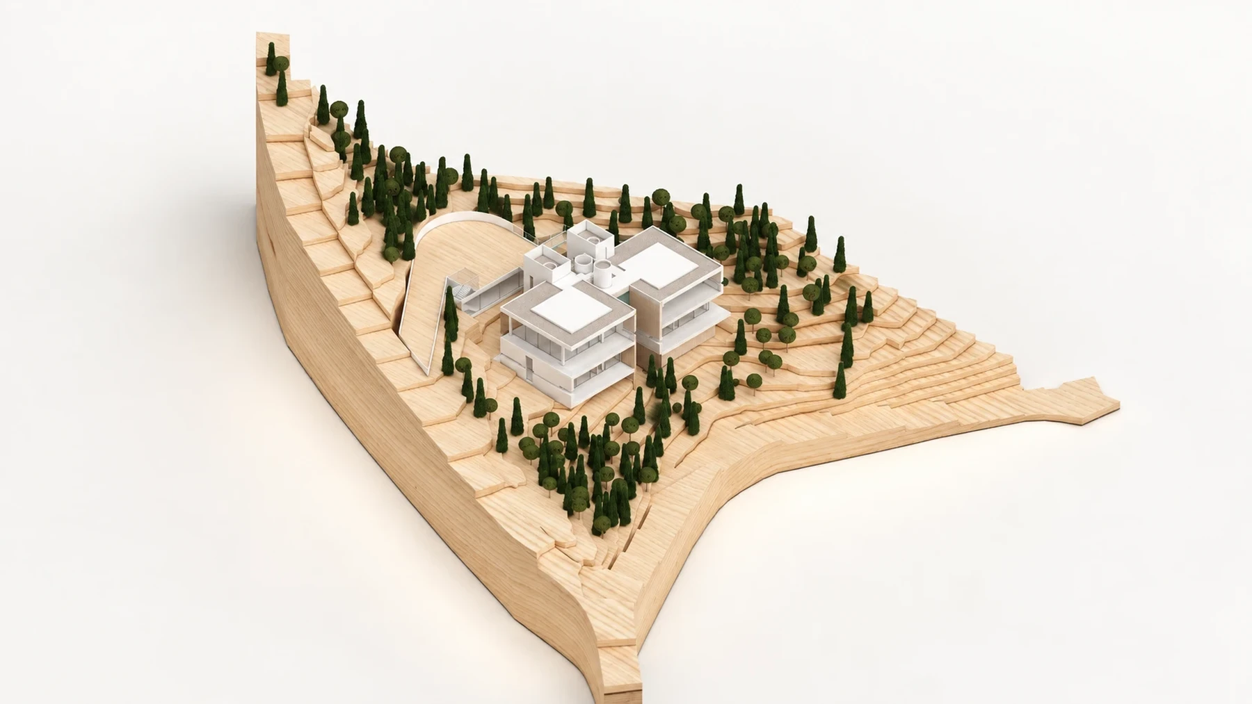 Maquette de la pente